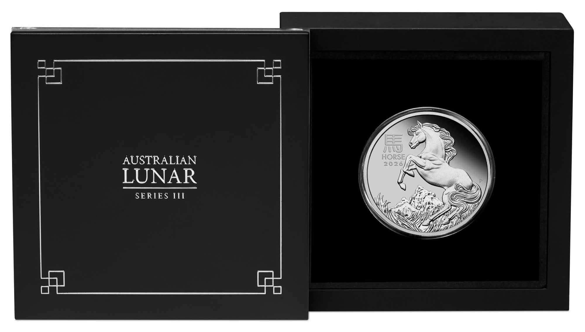 06 2026 Lunar Series III YOT Horse 1oz Platinum Proof Coin In Case Cropped