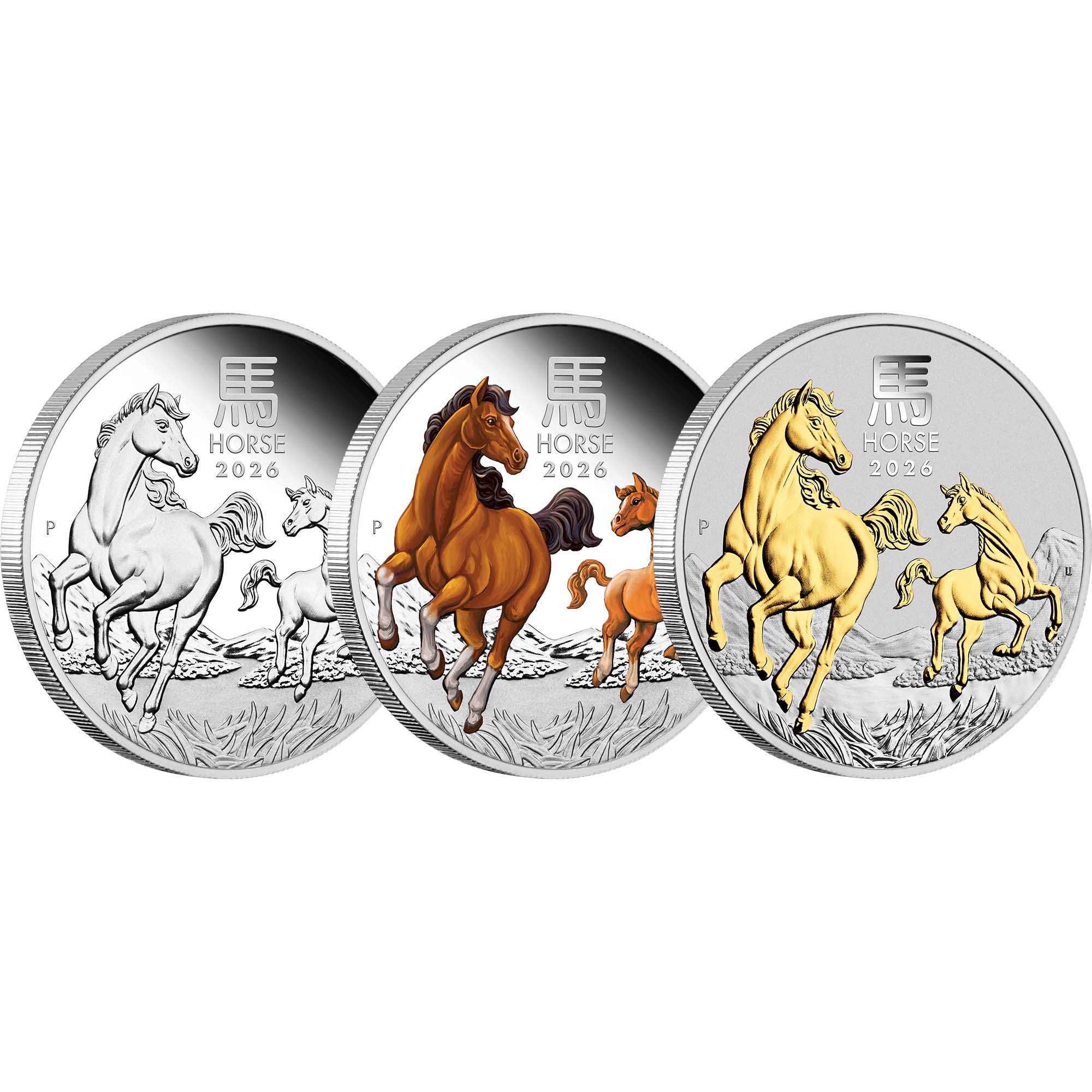 18 2026 Lunar Series III YOT Horse 1oz Silver Trio Rev OnEdge HighRes
