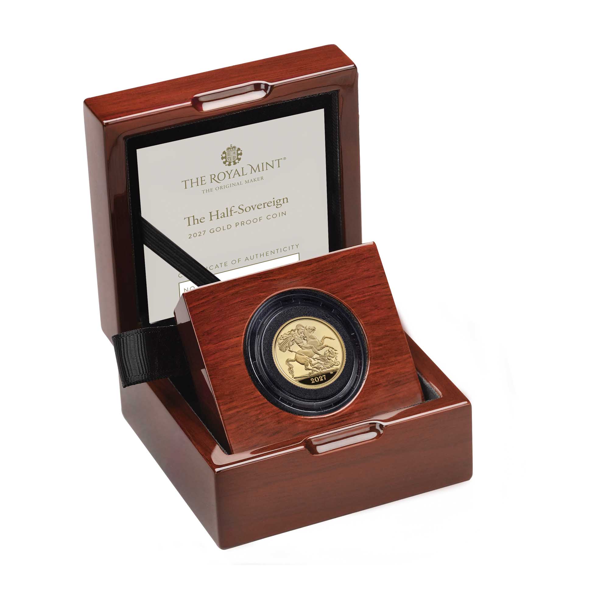 4 27A67BAA BRM The Half Sovereign 2027 Gold Proof Coin InCase