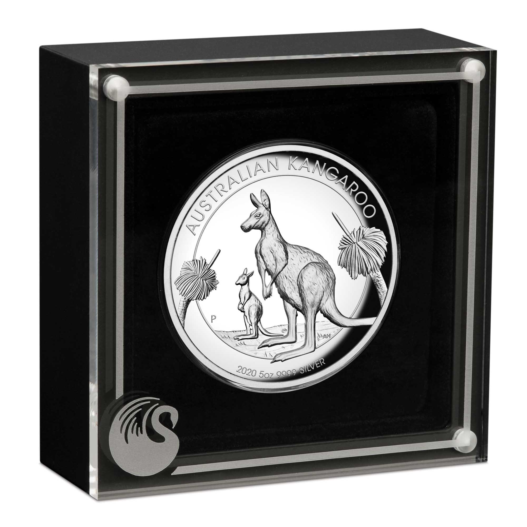 04 australian kangaroo 2020 5oz silver proof high relief InCase