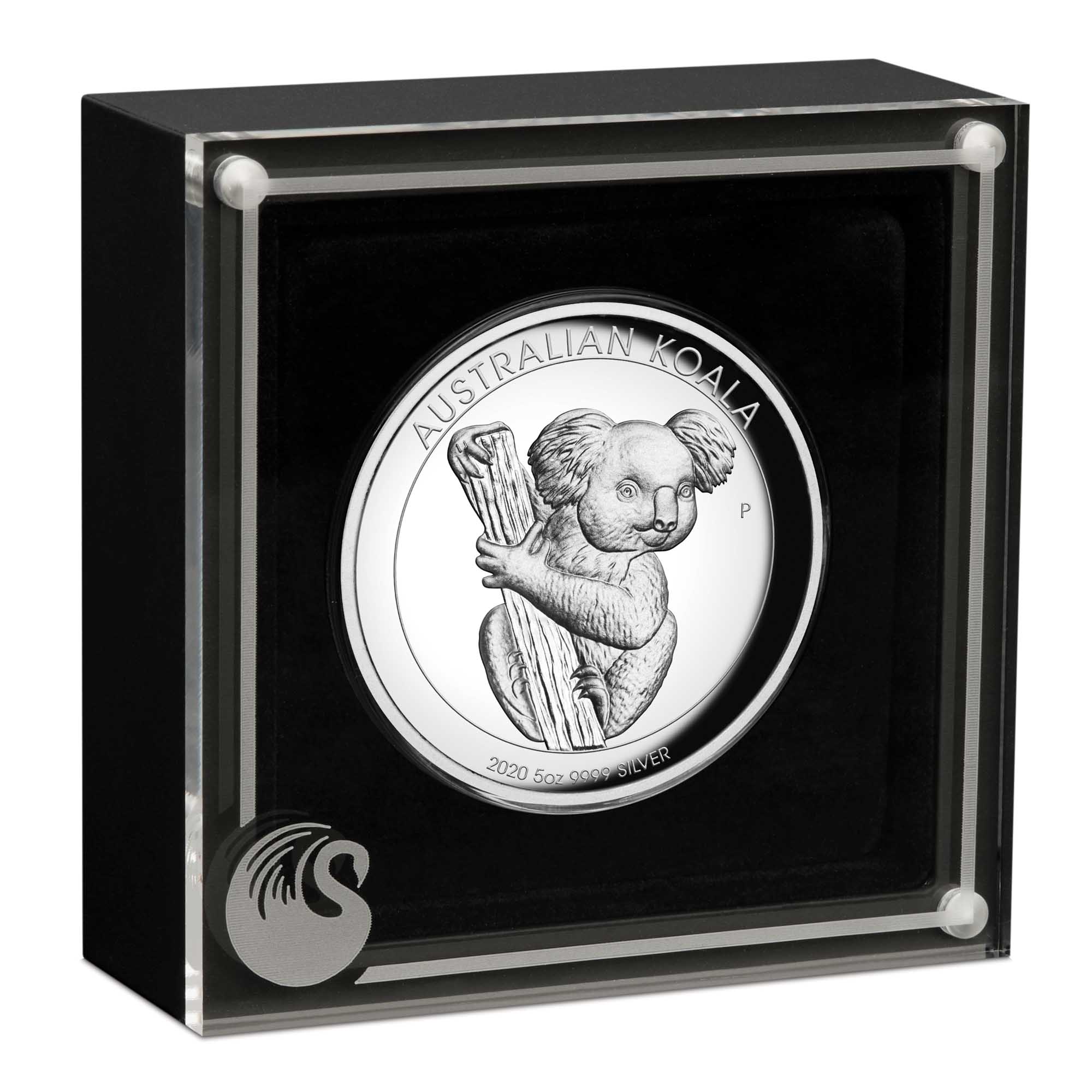 02 australian koala 2020 5oz silver proof high relief InCase