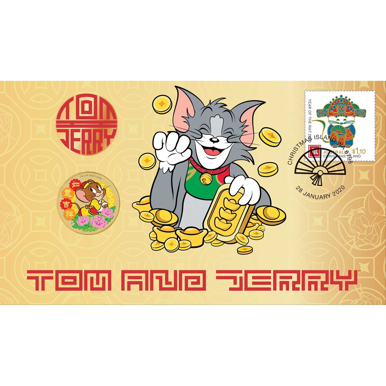 04 tom and jerry 2020 stamp and coin cover 2019 base metal PNC