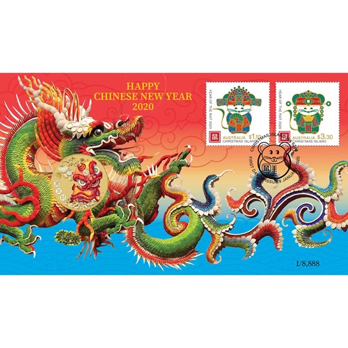 04 chinese new year stamp and coin cover 2019 base metal PNC