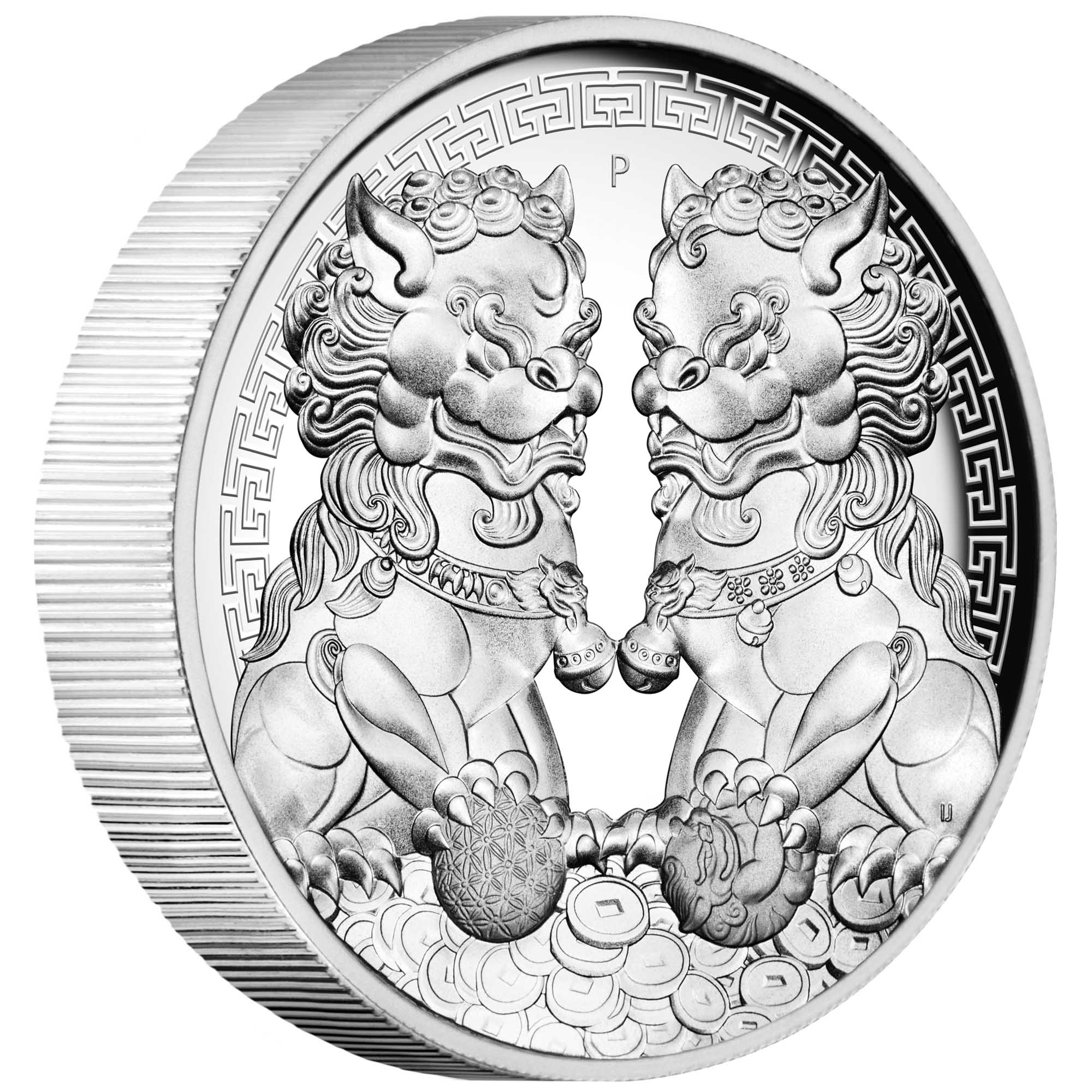 01 double pixiu 2020 2oz silver proof high relief OnEdge