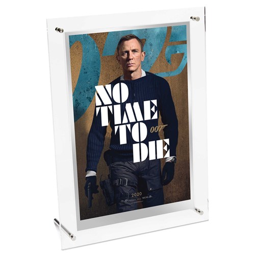 03 james bond no time to die movie poster 35g silver foil collectors edition InCardClosed