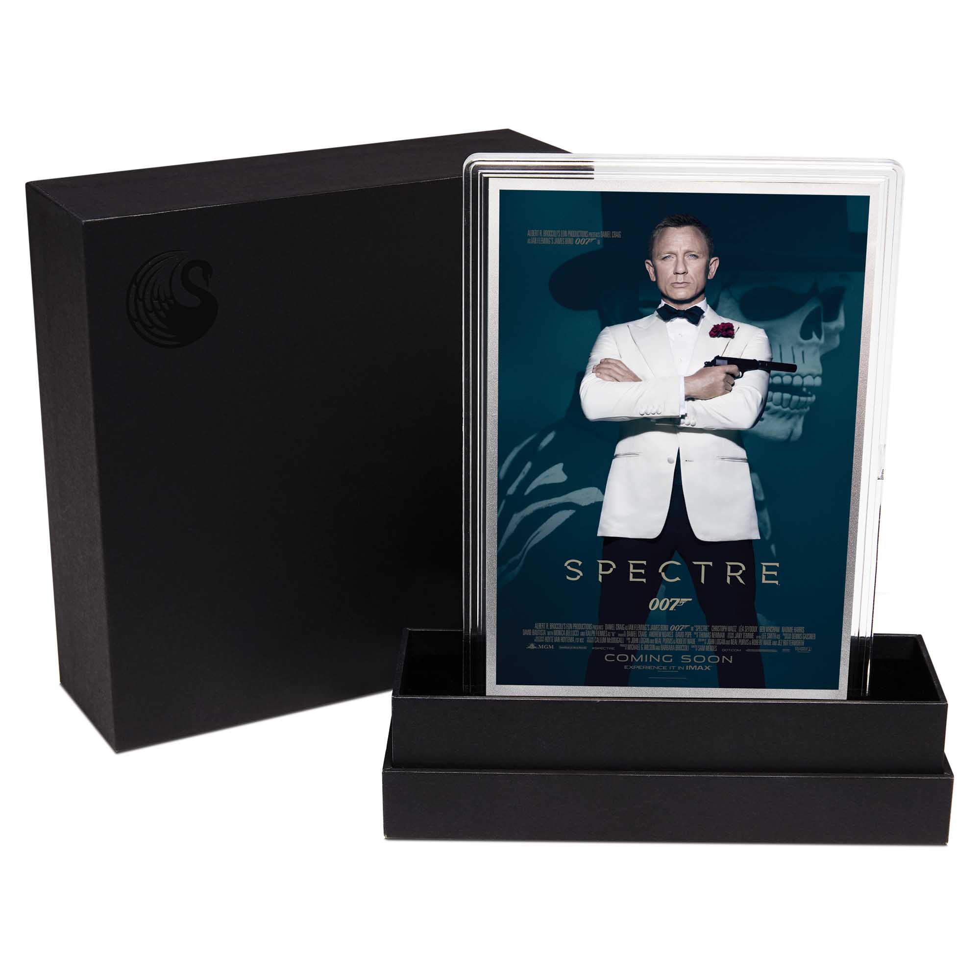 04 james bond movie poster spectre 2020 5g silver foil InCaseWithShipper