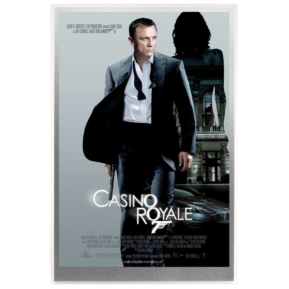 01 james bond movie poster casino royale 2020 5g silver foil StraightOn