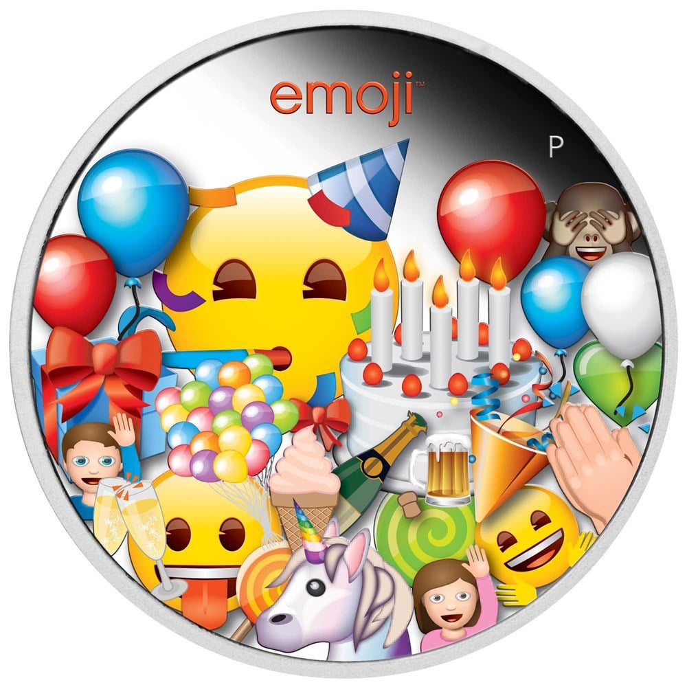 02 emoji celebration 2020 1oz silver proof StraightOn