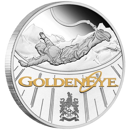 01 james bond goldeneye 25th anniversary 2020 1oz silver proof OnEdge
