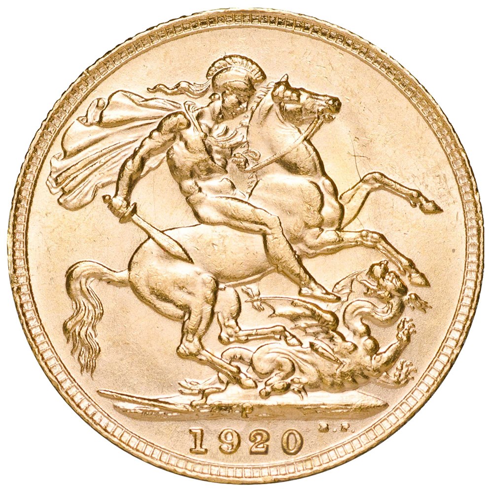 04 perth mint 2020 gold sovereign anniversary pair Reverse