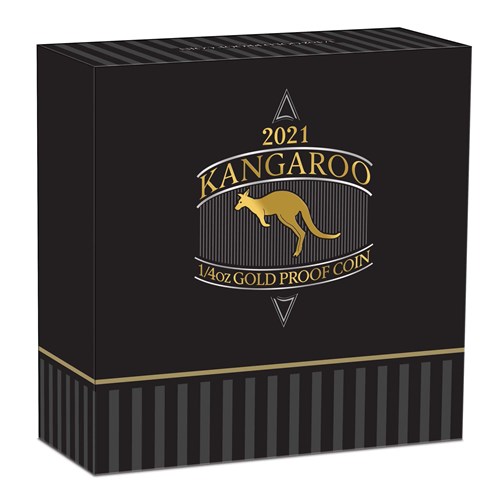 05 australian kangaroo 2021 1 4oz gold proof InShipper