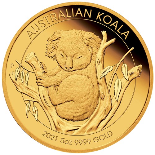 02 2021 AustralianKoala 5oz Gold Proof Coin StriaghtOn HighRes