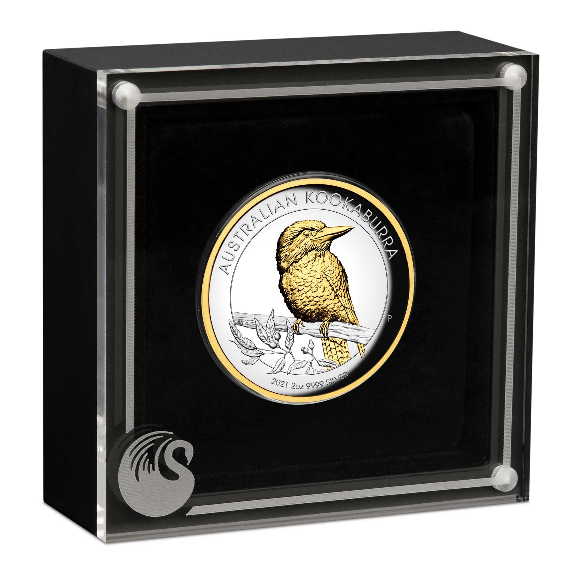 04 2021 Kookaburra 2oz Silver Proof HR Gilded InCase HighRes