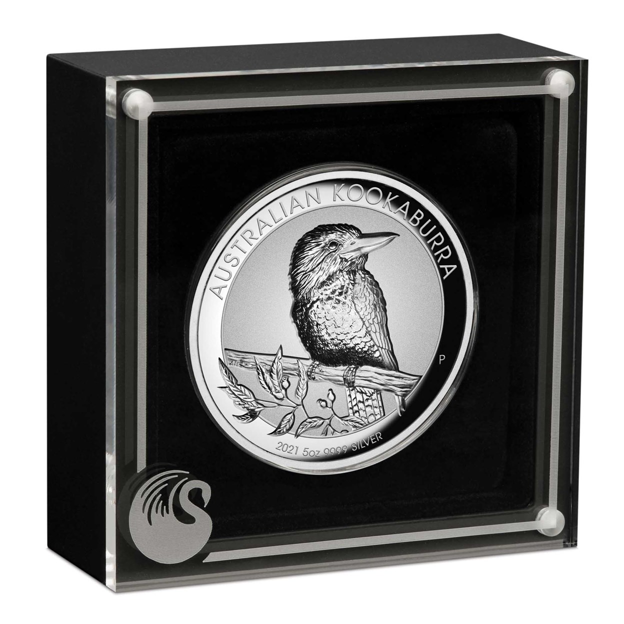 04 2021 Australian Kookaburra 5oz Silver Incused Coin InCase HighRes