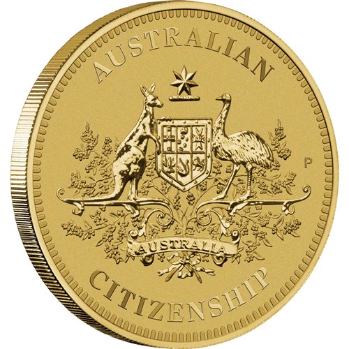 01 australian citizenship 2021 $1 coin in card OnEdge