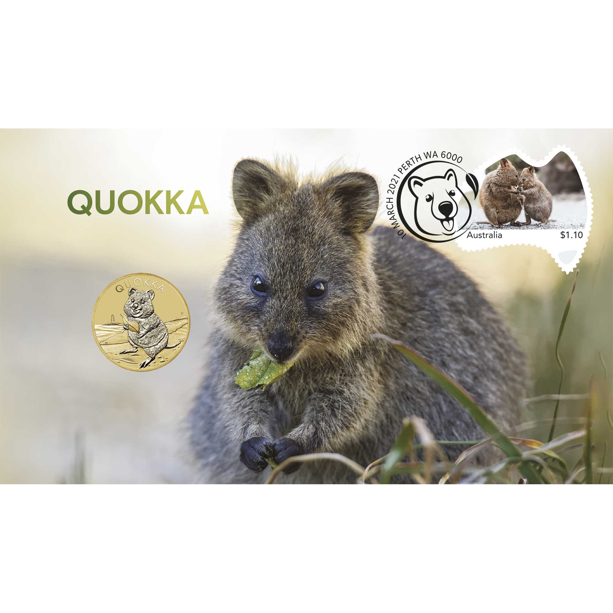 Quokka 2021 Stamp & Coin Cover