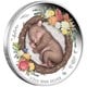 01 Dreaming Down Under  Wombat 2021 1 2oz Silver Proof Coloured Coin OnEdge HighRes