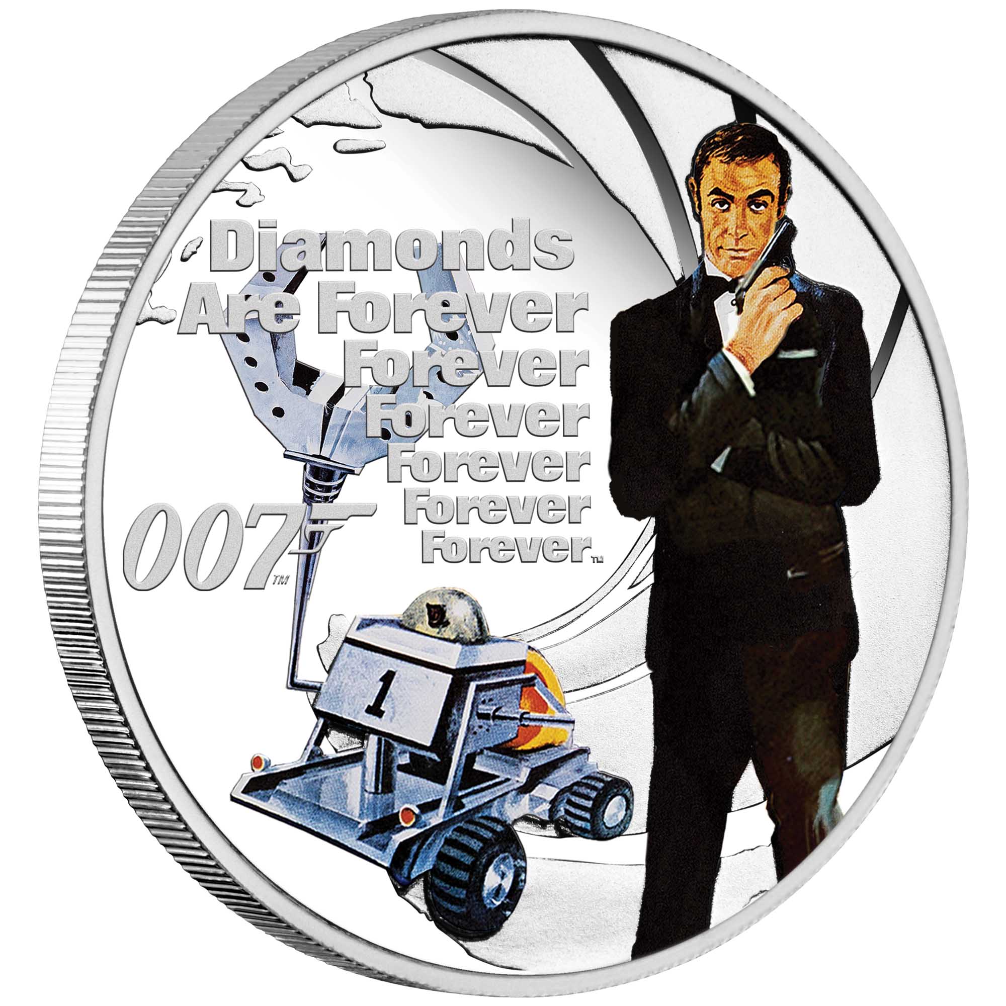01 james bond diamonds are forever 2021 1 2oz silver proof coloured OnEdge