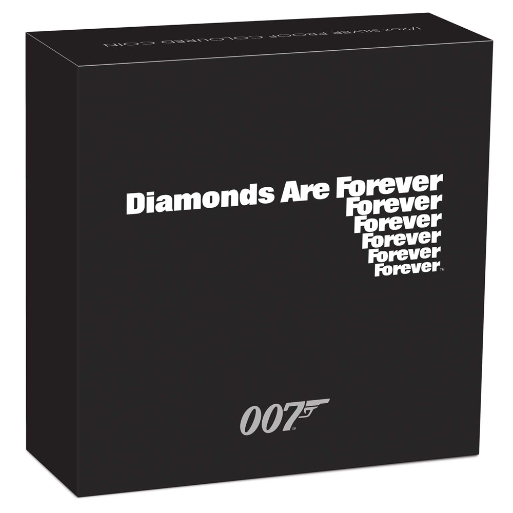 05 james bond diamonds are forever 2021 1 2oz silver proof coloured InShipper