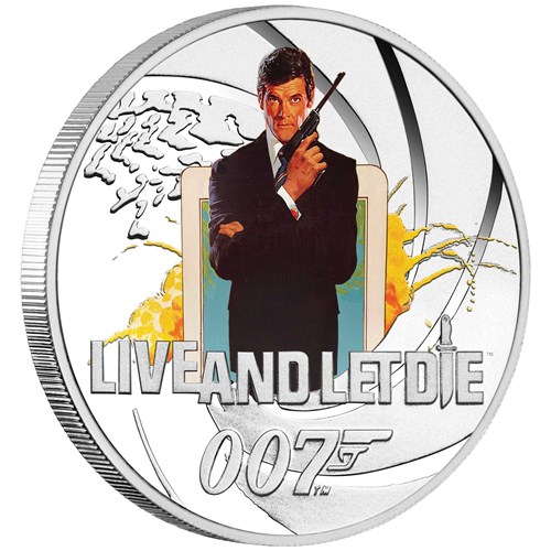 01 james bond live and let die 2021 1 2oz silver proof coloured OnEdge