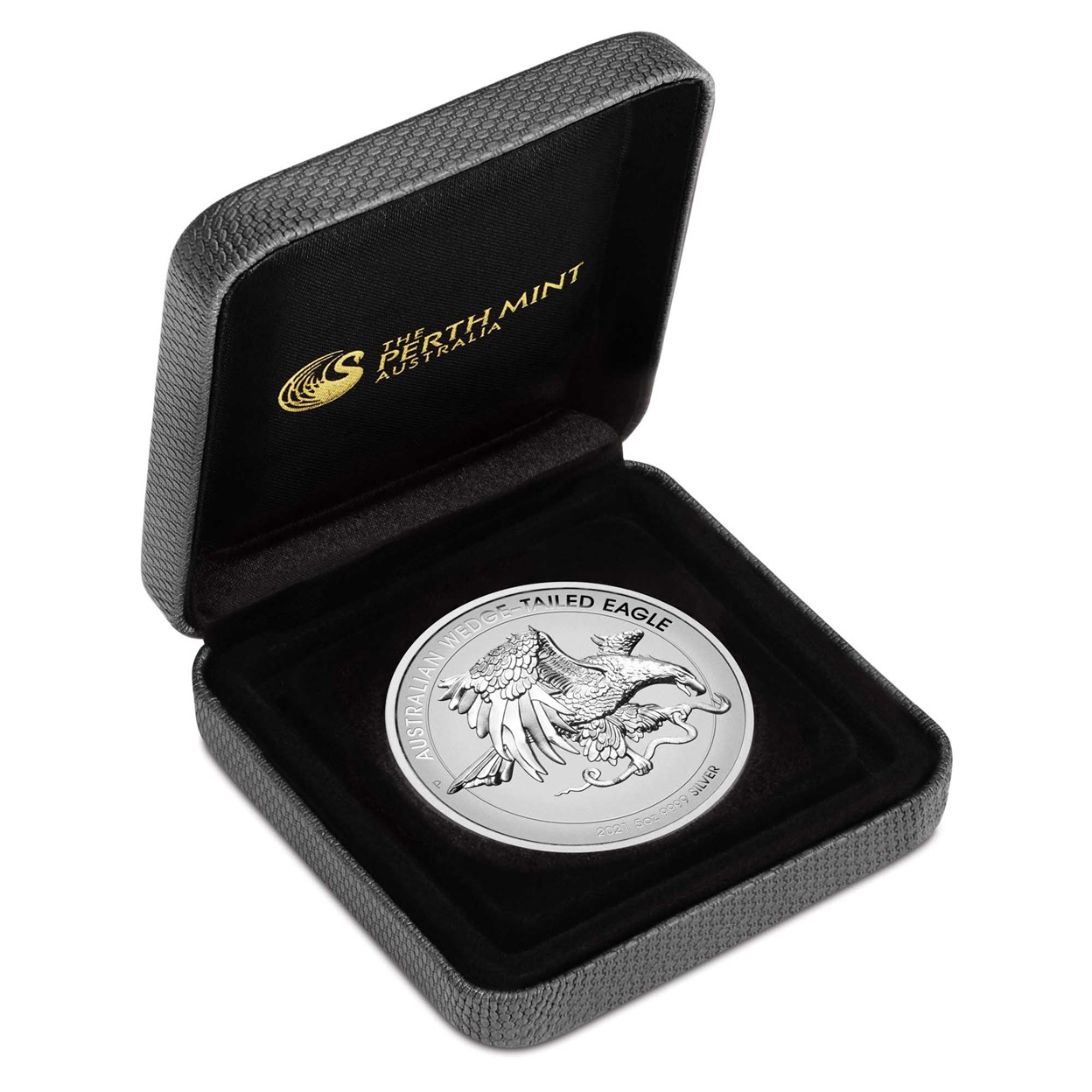 04 2021 Australian Wedge Tailed Eagle 5oz Silver Enhanced High Relief Reverse Proof Coin InCase HighRes