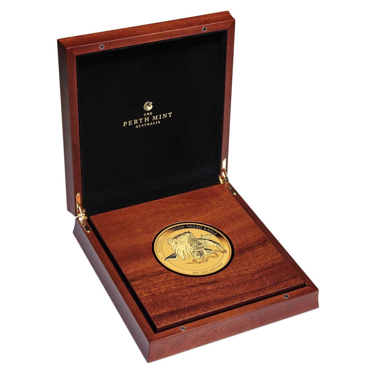 04 2021 Australian WedgeTailed Eagle 1 Kilo Gold Incused Coin InCase HighRes