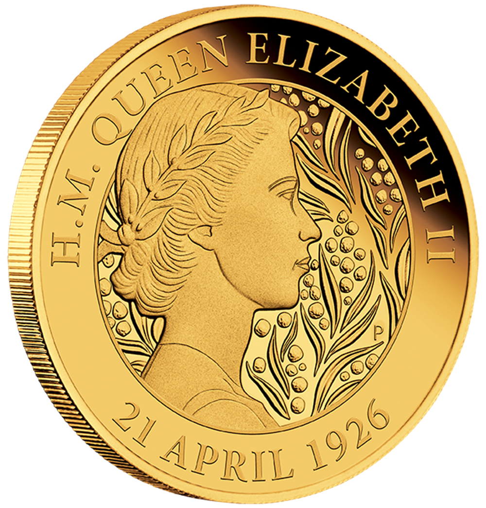 01 Queen Elizabeth 95th Birthday 2021 2oz Gold Proof Coin OnEdge LowRes