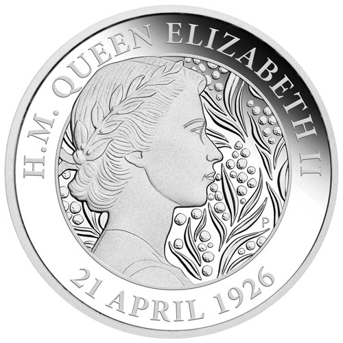 10 Queen Elizabeth 95th Birthday 2021 1oz Silver Proof Coin StraightOn HighRes