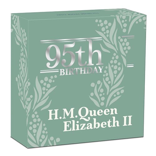 13 Queen Elizabeth 95th Birthday 2021 1oz Silver Proof Coin InShipper HighRes