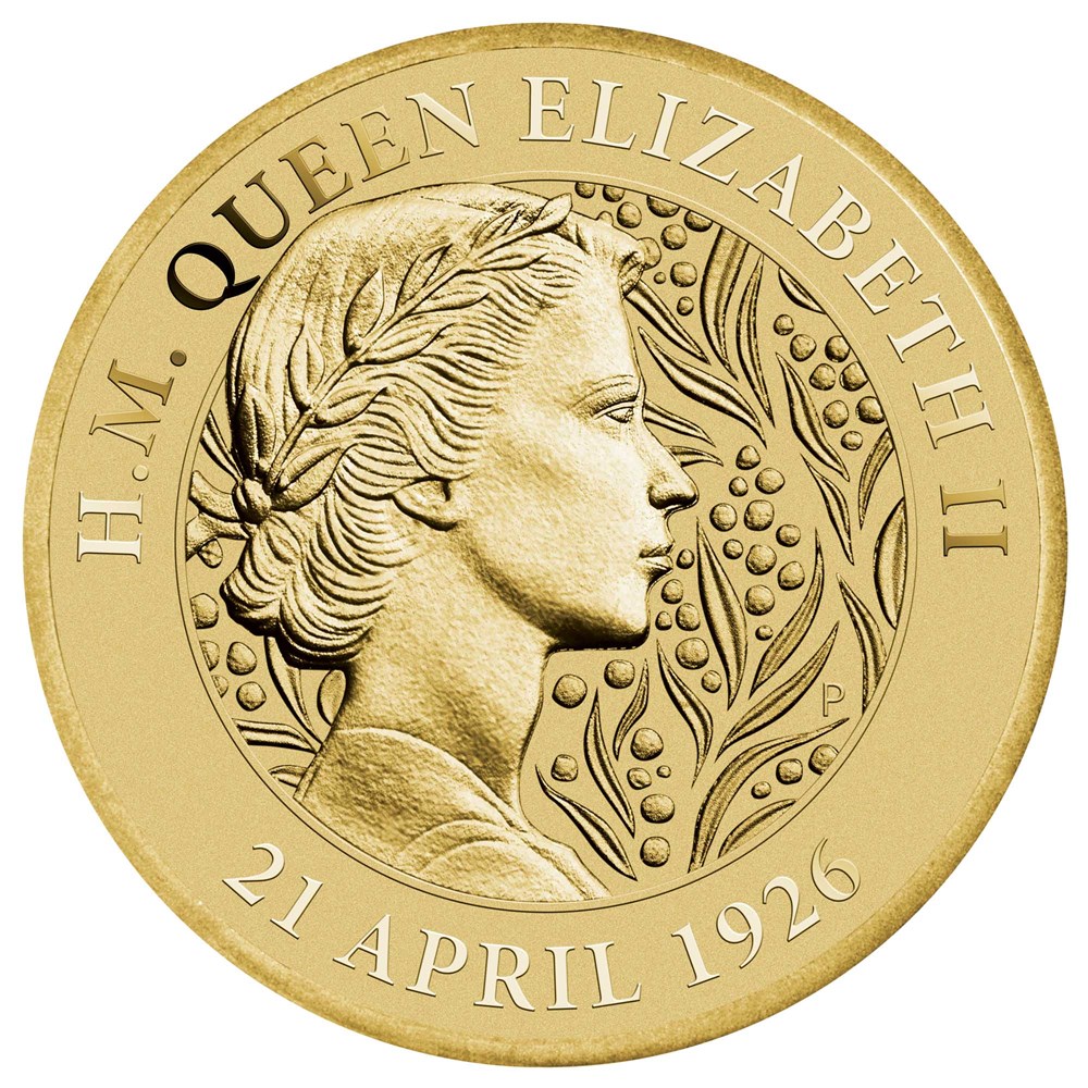 02 Queen Elizabeth 95th Birthday 2021 Base Metal Coin StraightOn HighRes