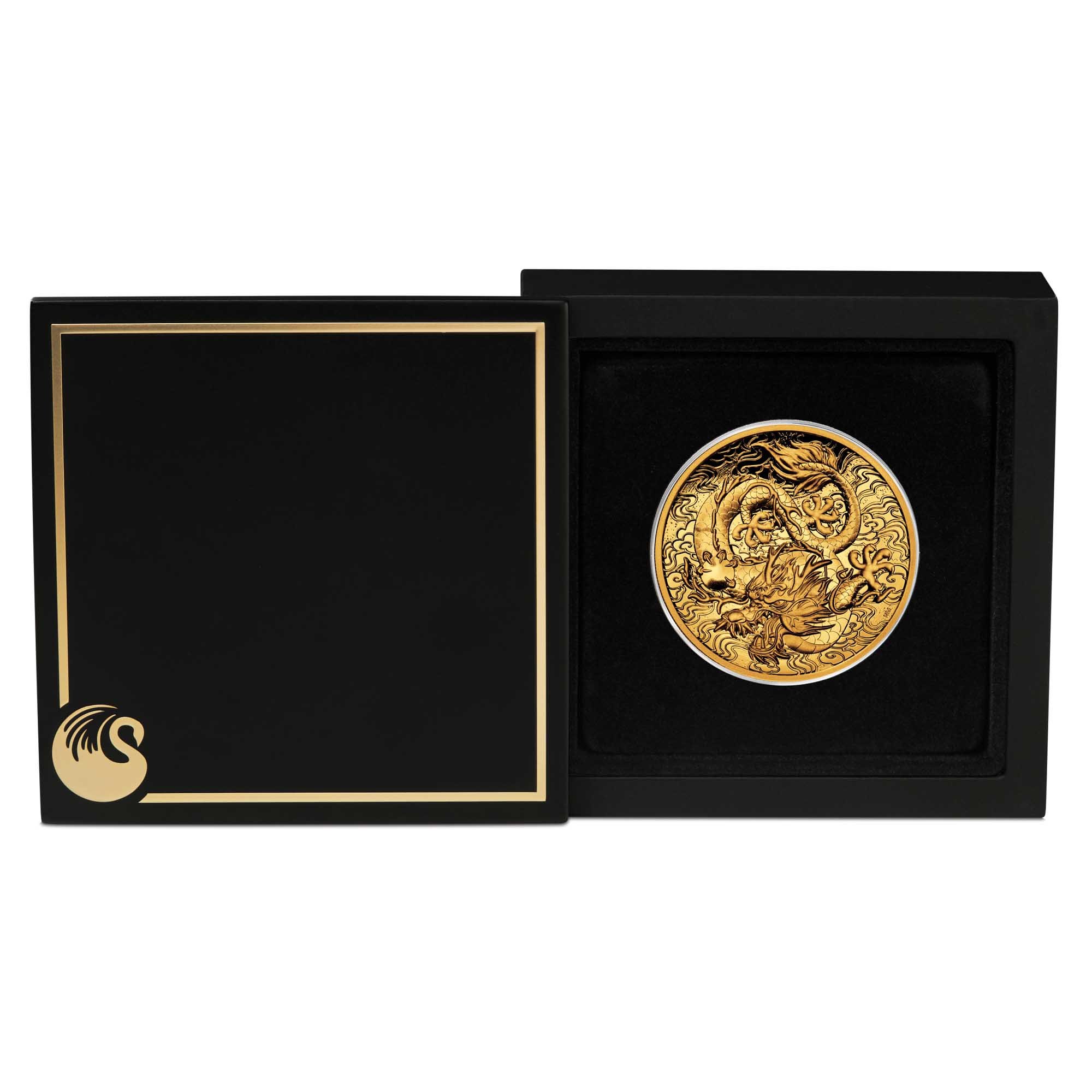 04 chinese myths and legends dragon 2021 2oz gold proof high relief InCase