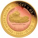 05 2021 35th Ann AusNugget 1 2oz Gold Proof Gilded Coin StraightOn HighRes