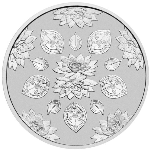 03 2021 Diwali 1oz Silver Gilded Medallion Obverse HighRes