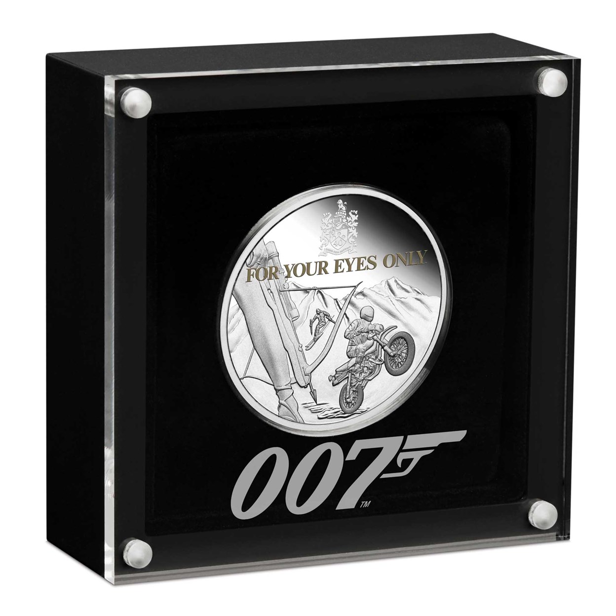04 2021 James Bond For Your Eyes Only 40thAnniversary 1oz Silver Proof Coin InCase HighRes