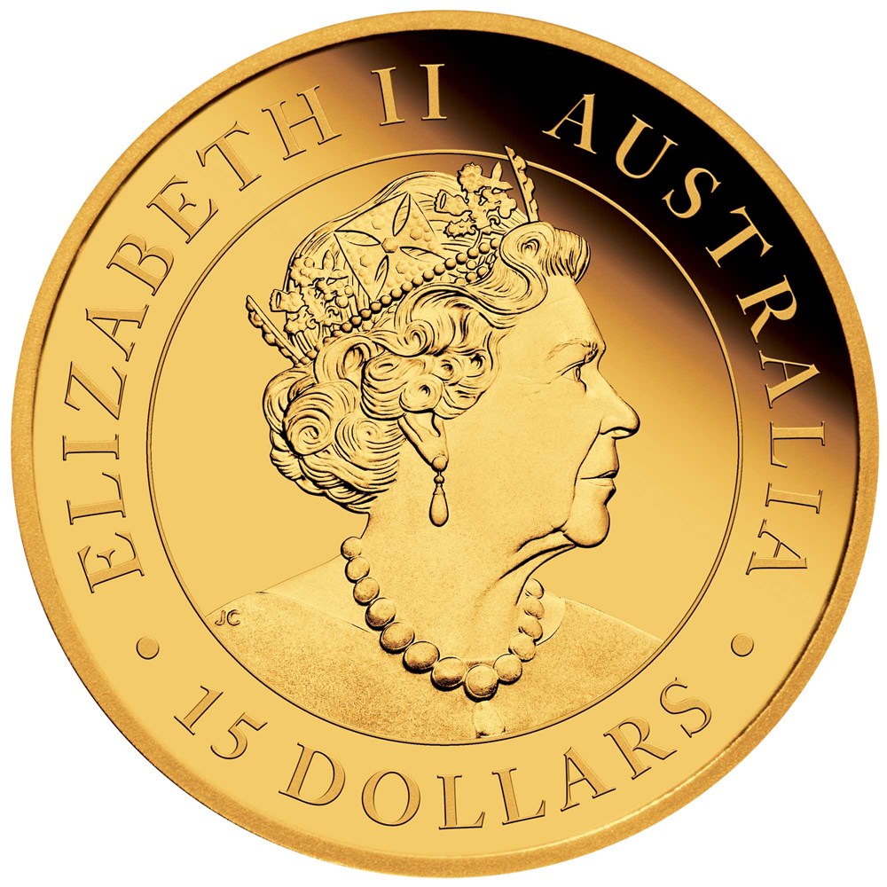 03 2022 Australian Kangaroo 1 10oz Gold Proof Coin Obverse HighRes