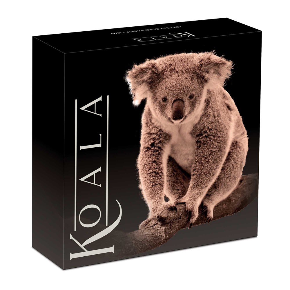 05 2022 Australian Koala 5oz Gold Proof Coin InShipper HighRes