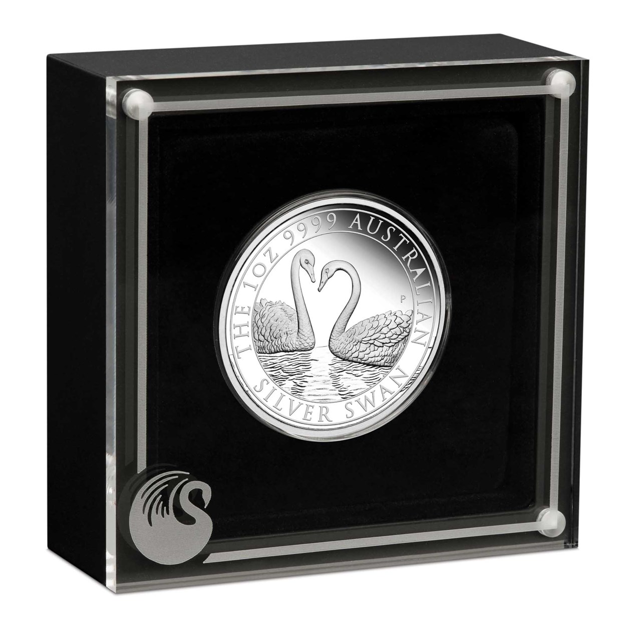 04 2022 Swan 1oz  Silver Proof Coin InCase HighRes
