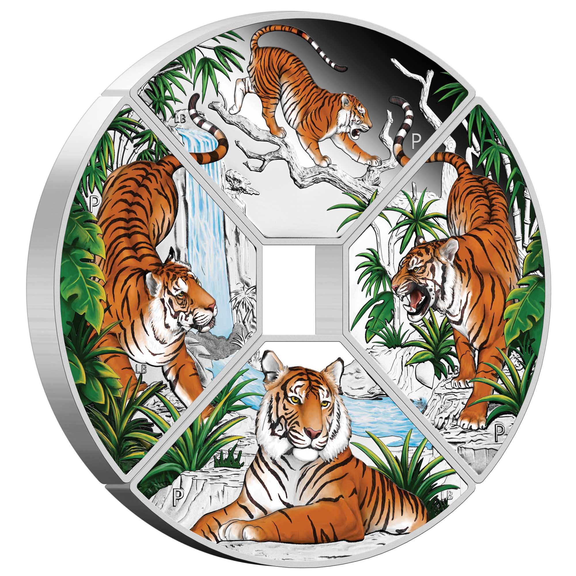 Year of the Tiger Quadrant 2022 1oz Silver Proof Four-Coin Set