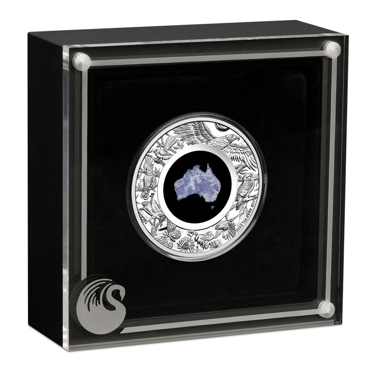 04 2022 Great Southern Land 1oz Silver Proof Blue Lepidolite InCase HighRes