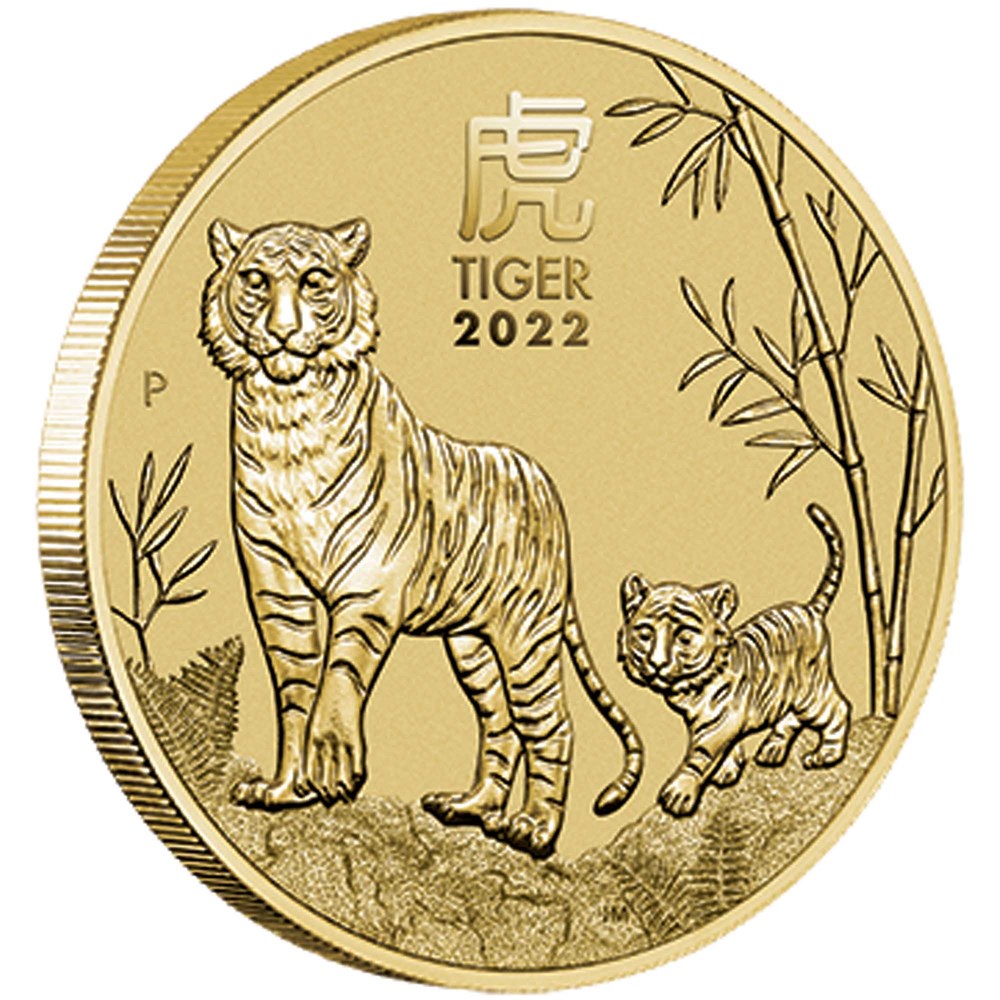 01 ALSIII YOT Tiger 2022 Base Metal Coin OnEdge Actual