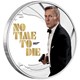 16 2022 James Bond NoTimeToDie 1.2oz Silver Proof Coloured Coin OnEdge HighRes