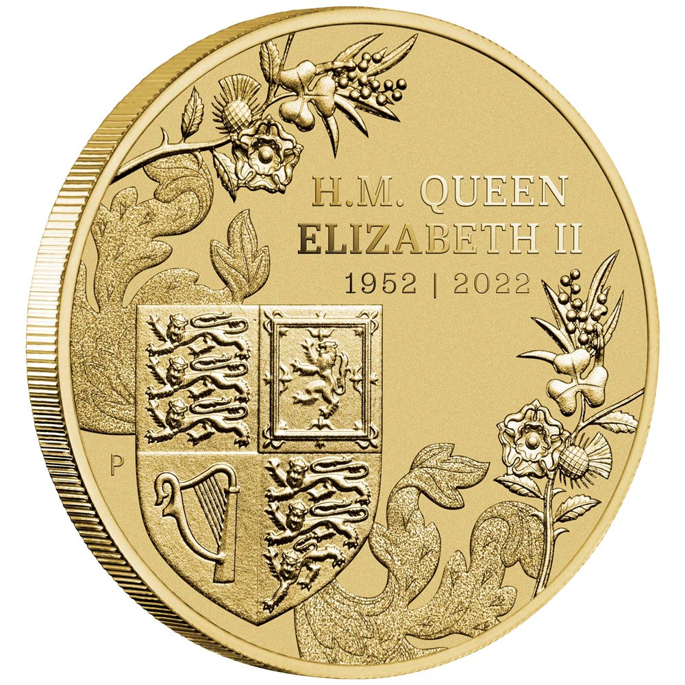 01 Queens Platinum Jubilee 2022 Base Metal Coin OnEdge HighRes