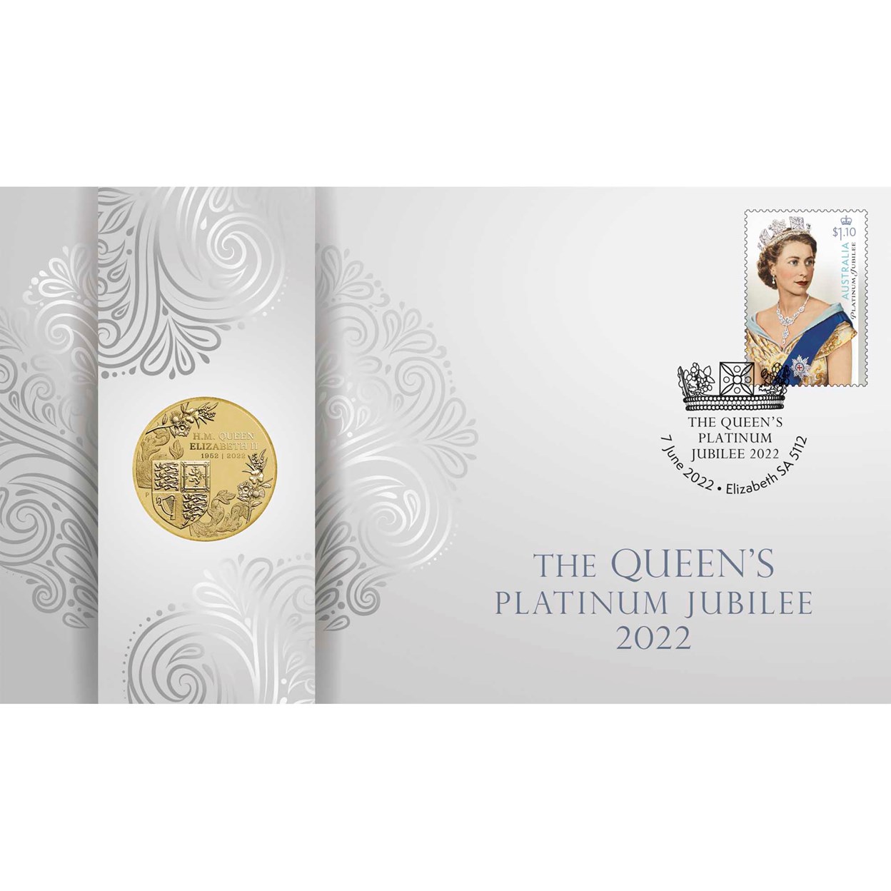00 2022 Queens Platinum Jubilee Stamp And Coin Cover