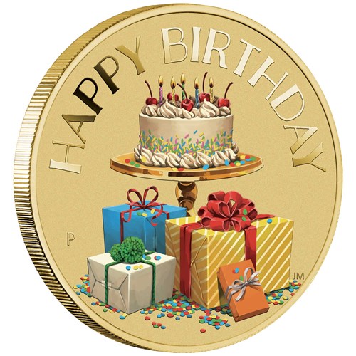 01 HappyBirthday 2022 Base Metal Coin OnEdge HighRes