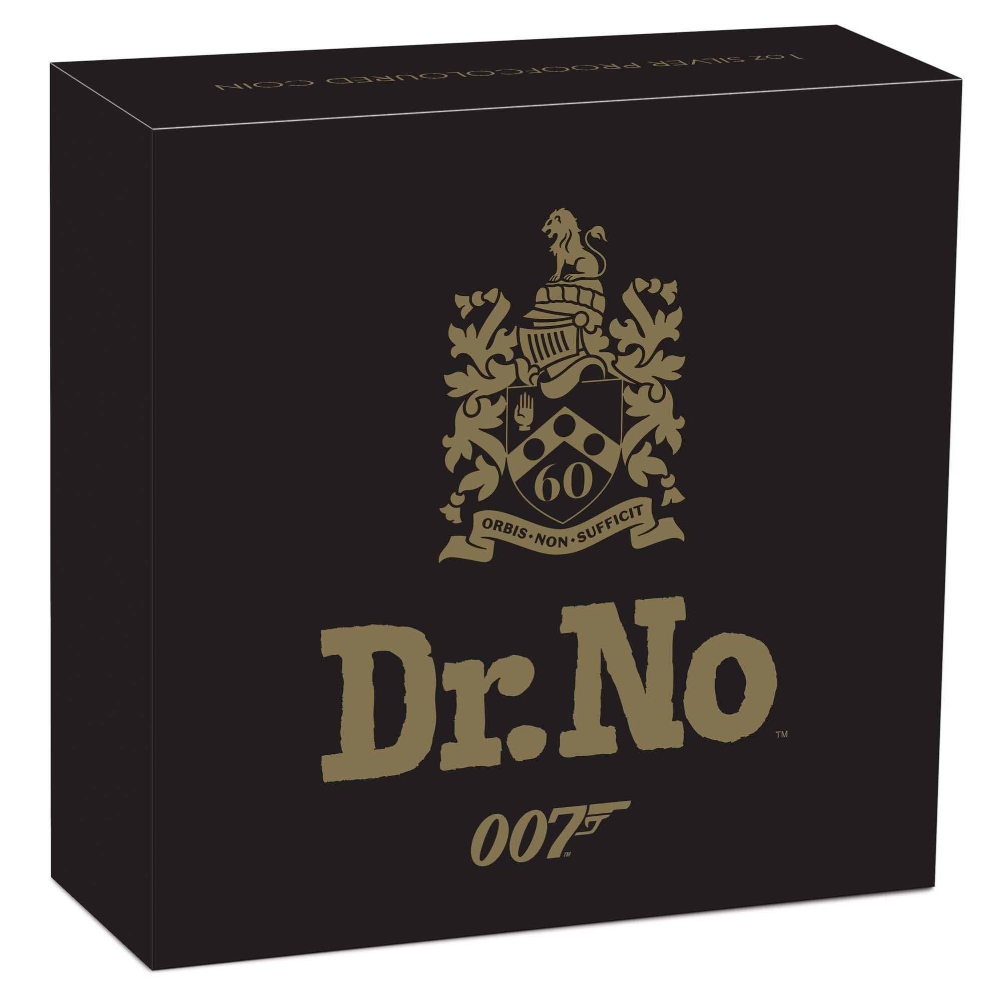 05 James Bond Dr.No 2022 1oz Silver Proof Coloured Coin In Shipper HighRes
