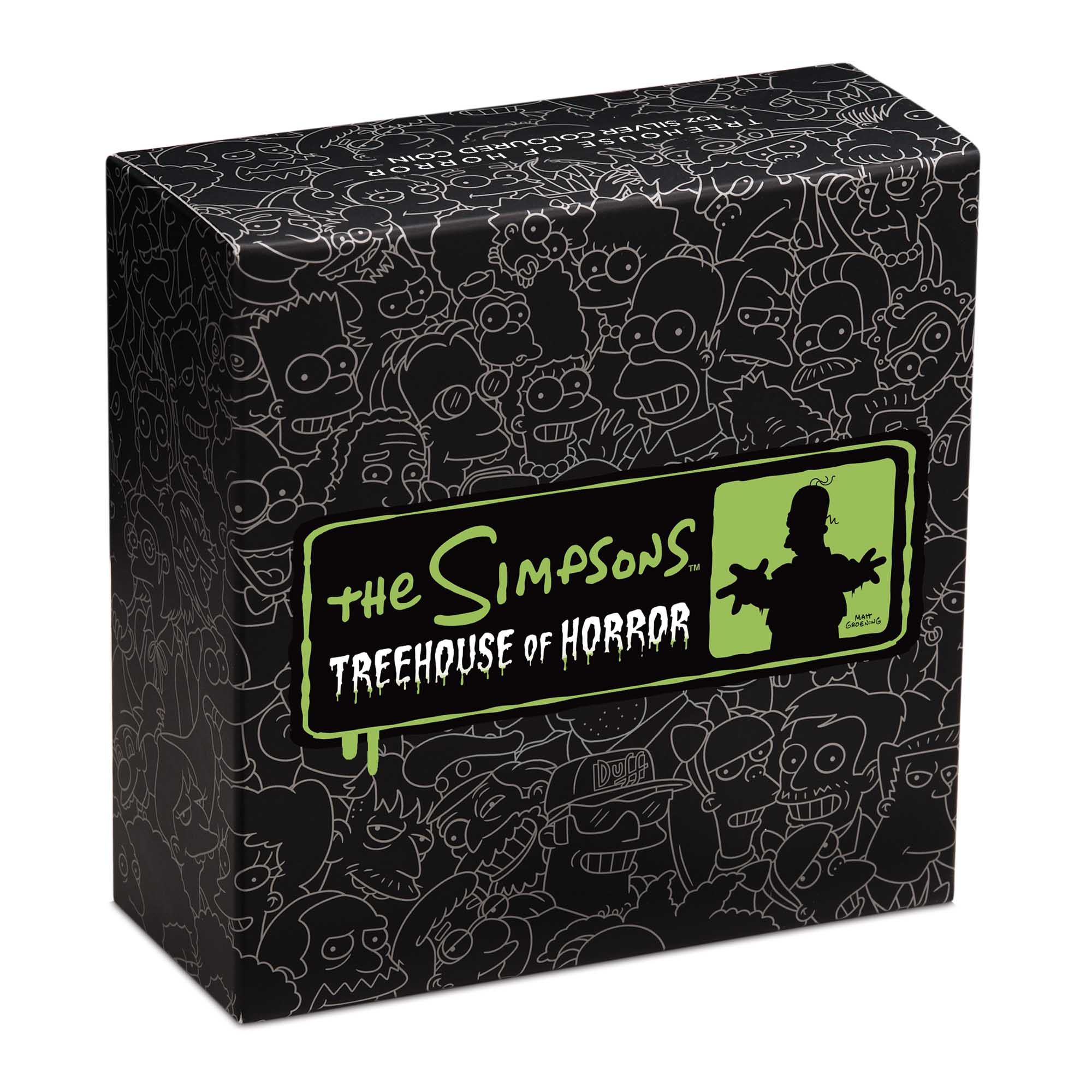 05 2022 Tree House Of Horror 1oz Silver Proof Coloured Coin InShipper HighRes