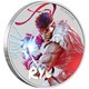 01 2022 Street Fighter Ryu 1oz Silver Coloured Coin OnEdge HighRes