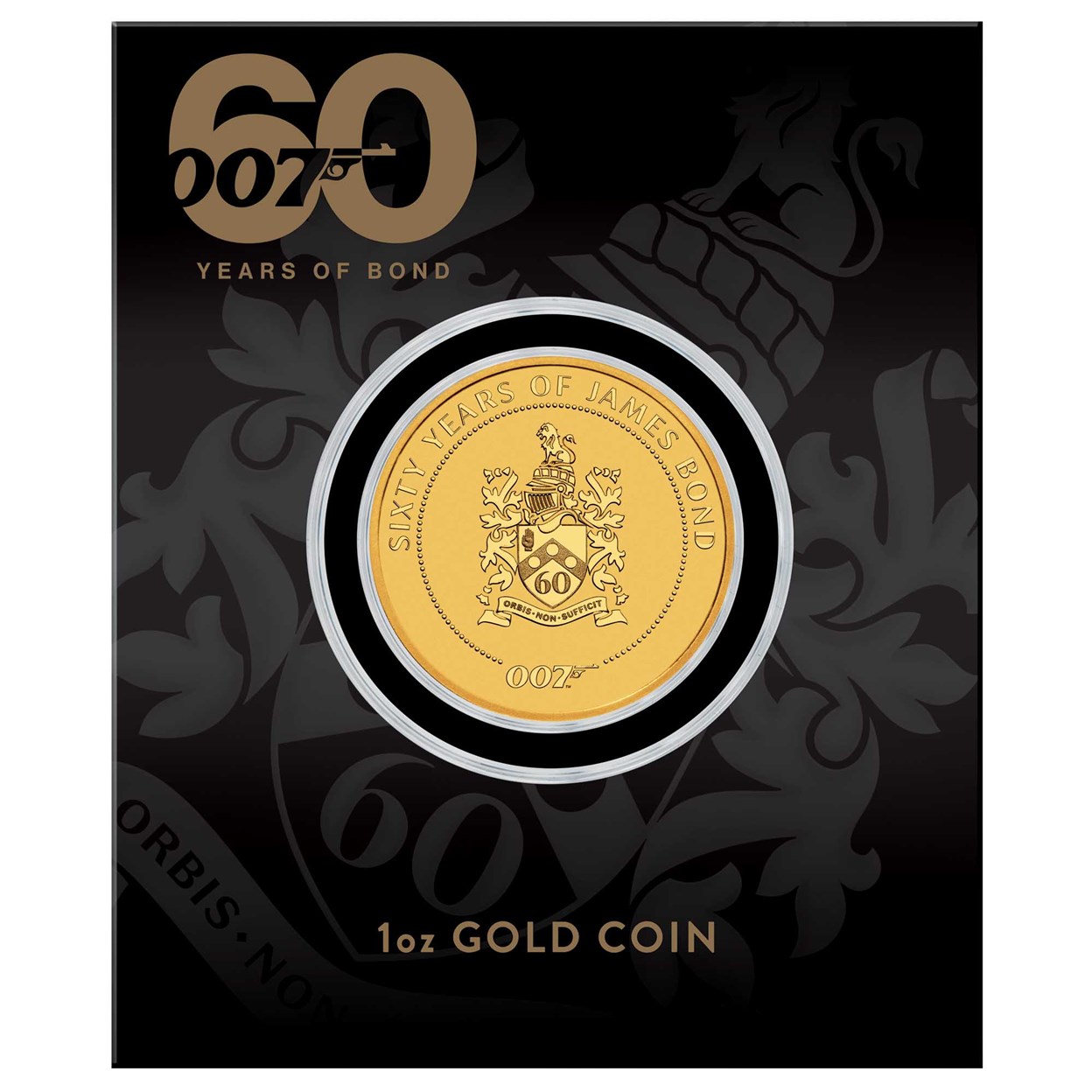 00 2022 James Bond 60th Anniversary 1oz Gold Crest Coin In Card HighRes