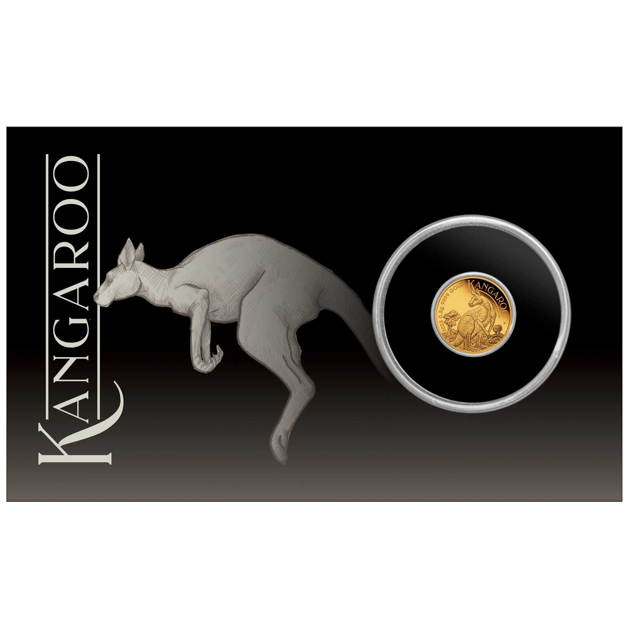 00 2023 Mini Roo 0.5g Gold Proof Coin InCard HighRes