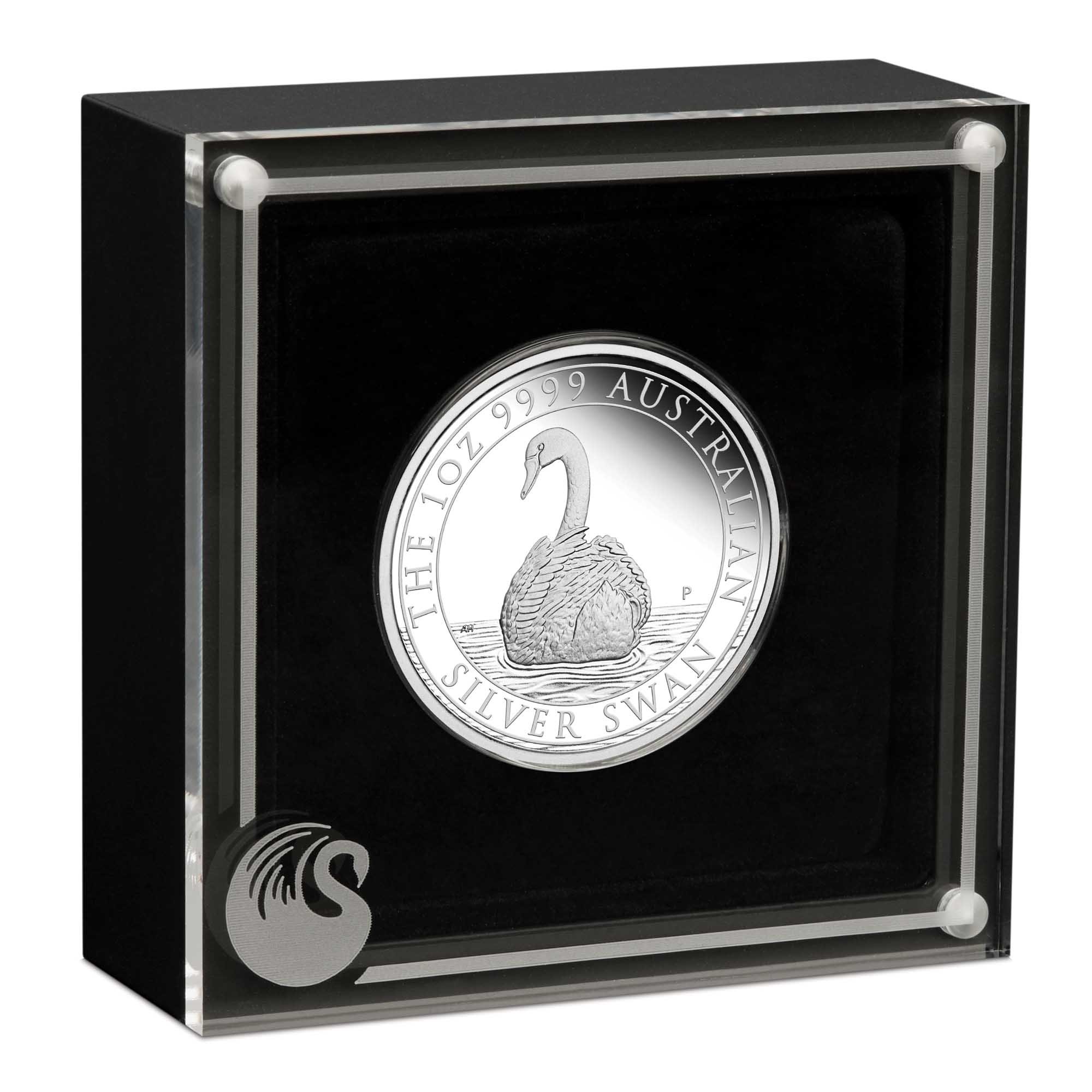 04 2023 AustralianSwan 1oz Silver Proof Coin InCase HighRes